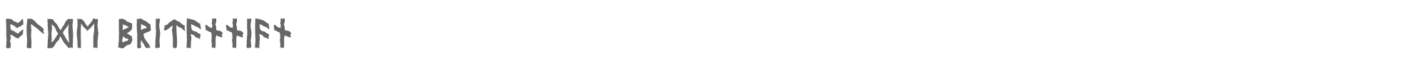 Sample characters Olde Britannian Font